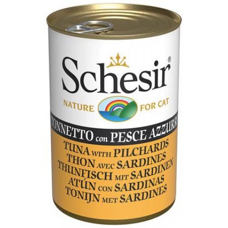 Schesir ТУНЕЦЬ і САРДИНА в желе вологий корм консерви для котів 140 г (273796)